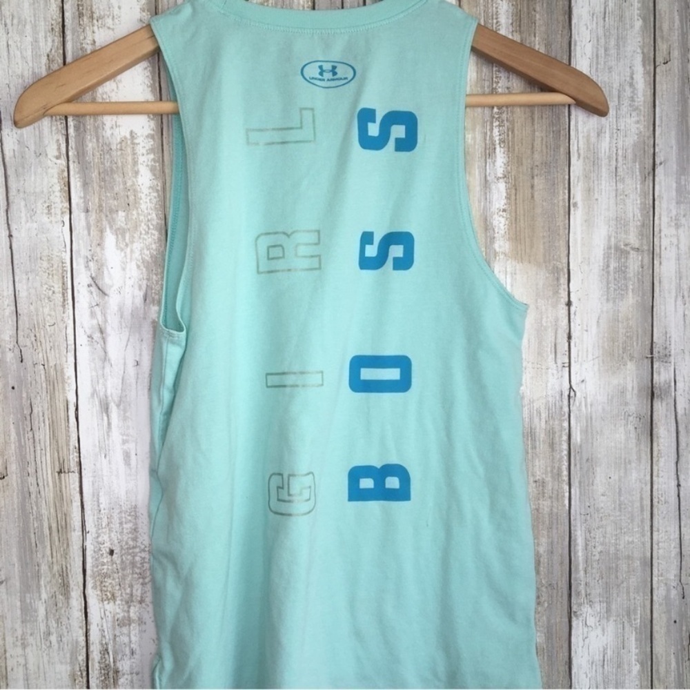 Under Armor Kids Blue Girl Boss Tank - Picture 3 of 4